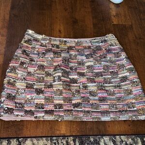 Cider Multicolor Sequin Mini Skirt